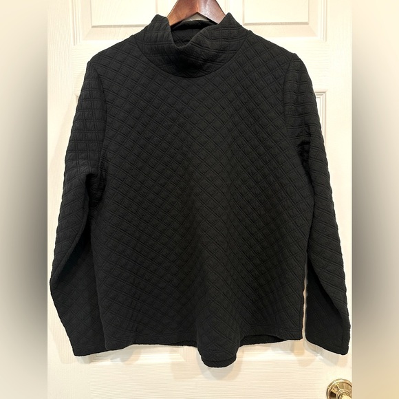 J.Crew shirt/light sweatshirt Size Large Black - Picture 1 of 5
